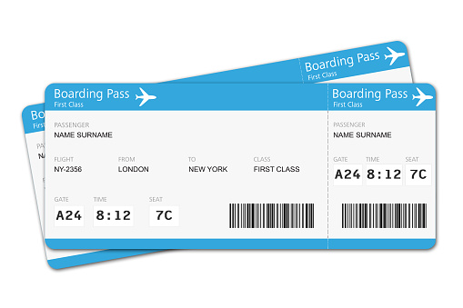 Flight tickets travel vacation boarding journey