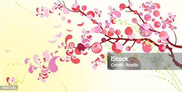 Cereja Blossoming - Arte vetorial de stock e mais imagens de Acordar - Acordar, Primavera - Estação do ano, Amor