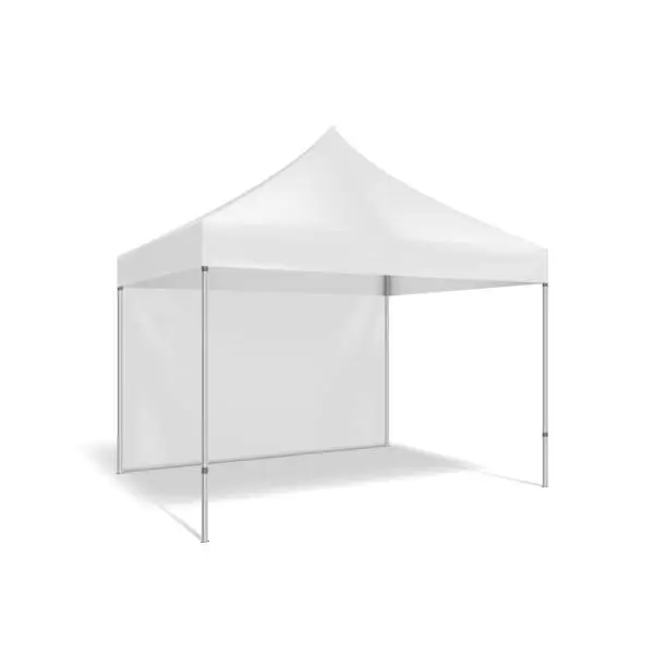 Vector illustration of Folding tent. Illustration isolated on white background