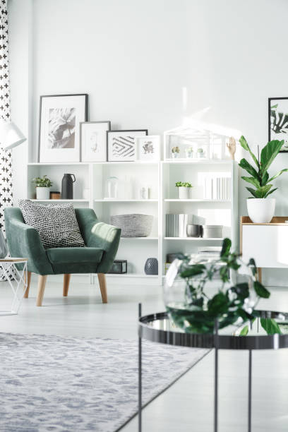 istock Green armchair with pillow 950731510