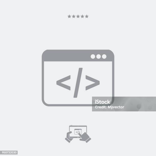 Application Window For Code Programming Stock Illustration - Download ...