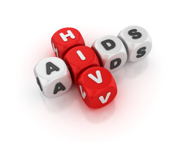 cruciverba concetto hiv aids - rendering 3d - aids foto e immagini stock