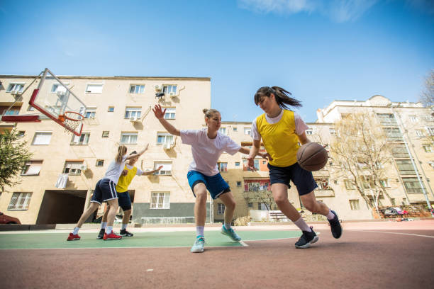 istock Basketball practice outdoors 950732840