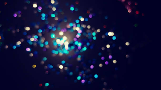 istock Blue EDM Dance Bokeh Lights in many various, bright, and pretty colors. 950734320