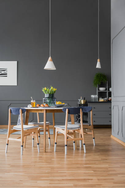 istock Wooden table in room interior 950734336