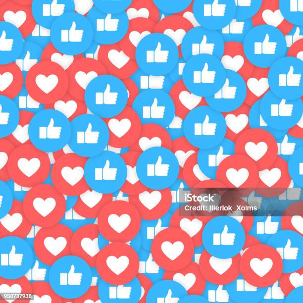 Social Network Icons Abstract Get More Likes Background For Web Internet App Advertisement Promotion Marketing Smm Ceo Business 3d Vector Illustration Stock Illustration - Download Image Now