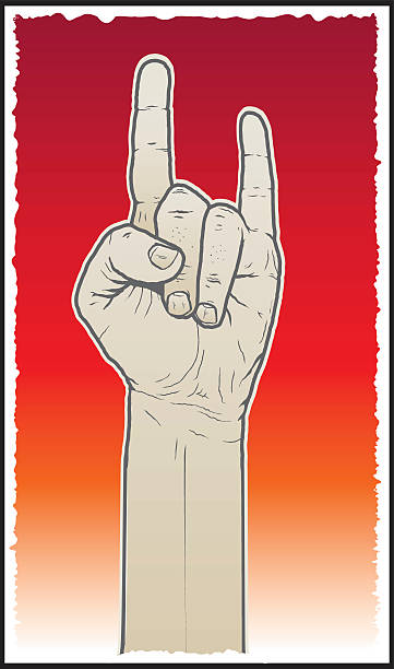 Punk hand vector art illustration