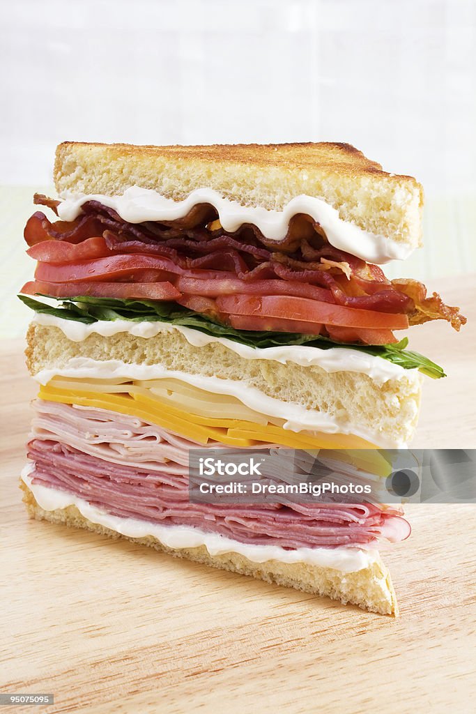 Mega Club Sandwich - Photo de Coupe transversale libre de droits