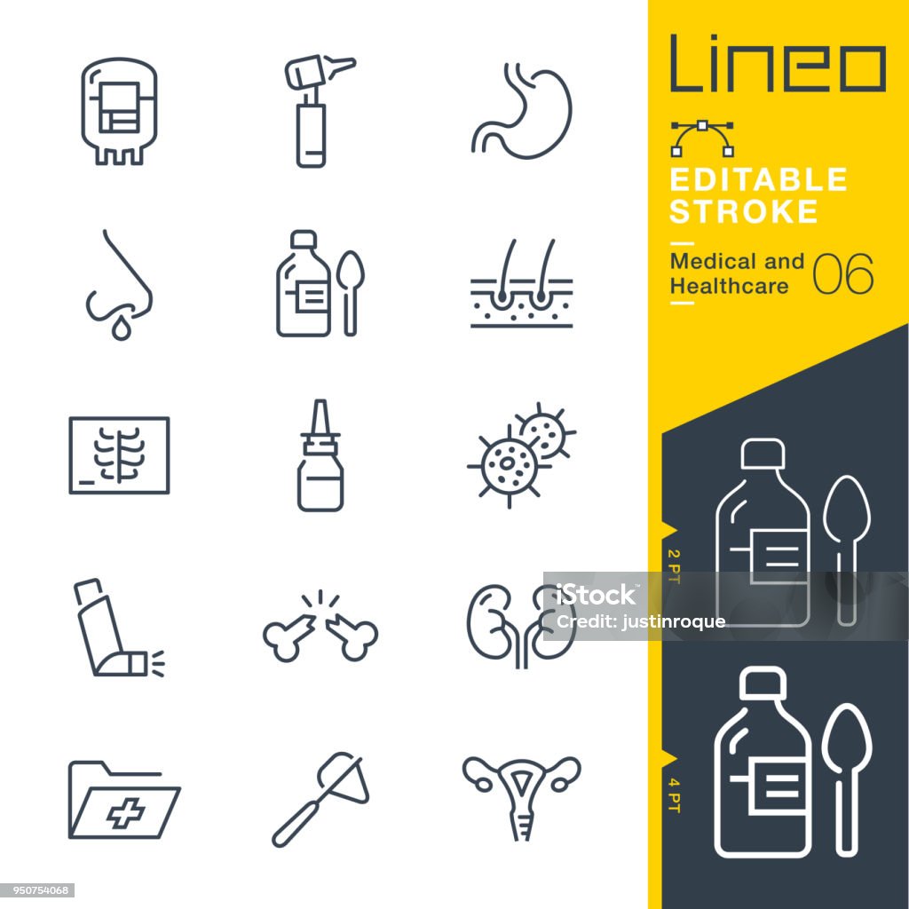 Lineo Editable Stroke - Medical and Healthcare line icons Vector Icons - Adjust stroke weight - Expand to any size - Change to any colour Icon Symbol stock vector