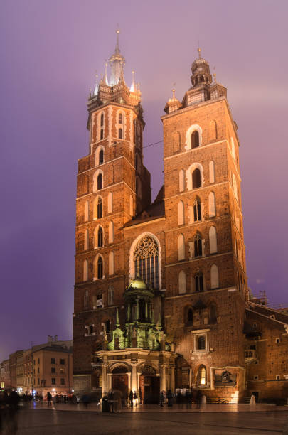 istock Market square in Cracow at night 950754142