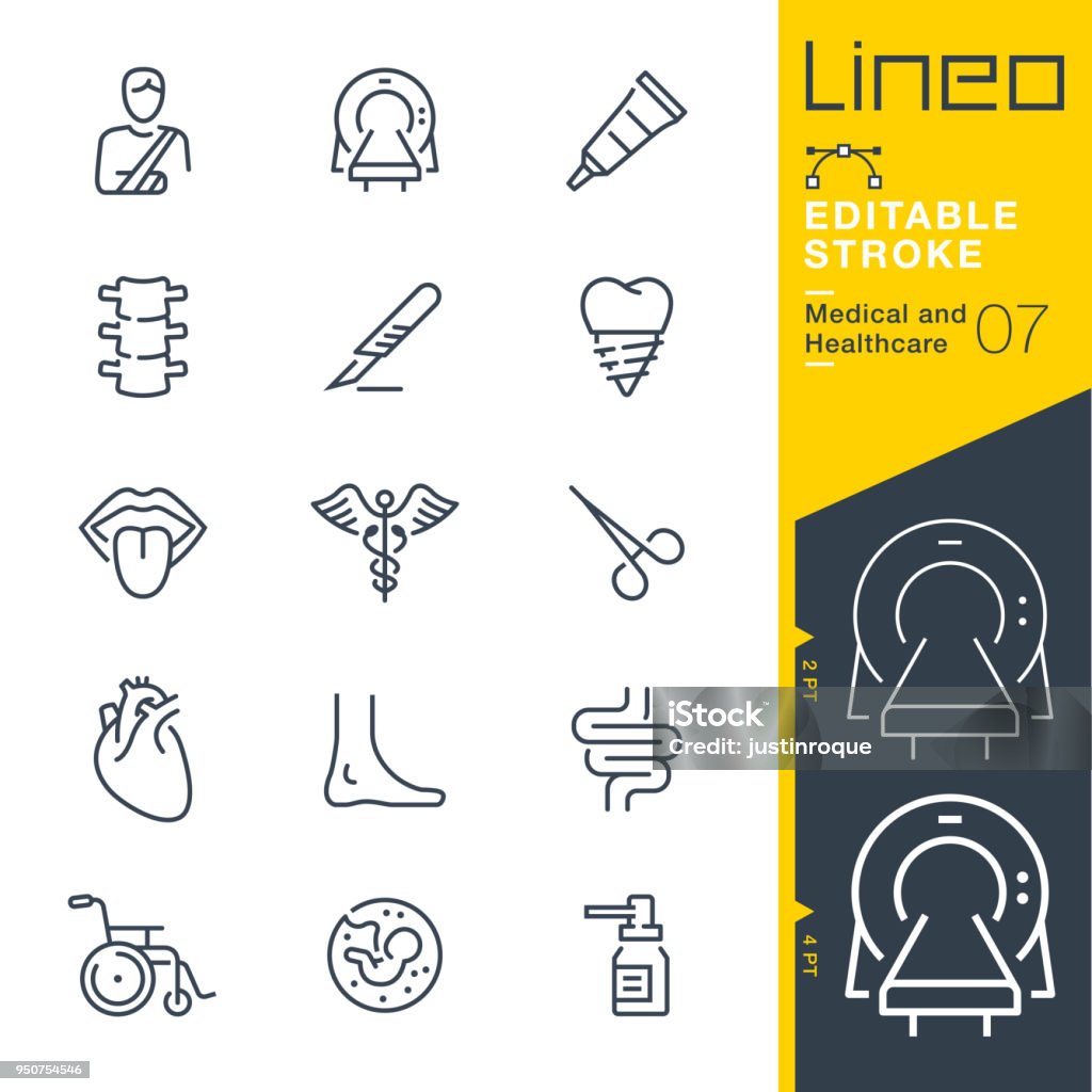 Lineo Editable Stroke - Medical and Healthcare line icons Vector Icons - Adjust stroke weight - Expand to any size - Change to any colour Icon Symbol stock vector