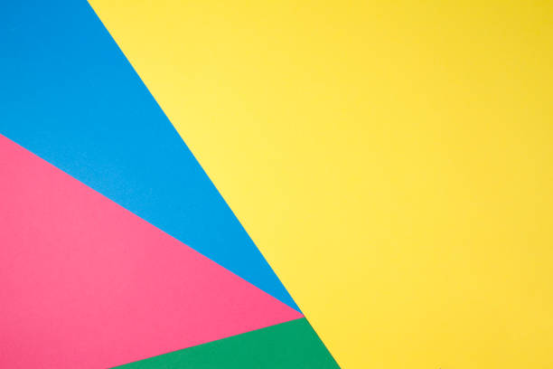 istock Color papers geometry flat composition background with yellow, green, red and blue tones 950763200