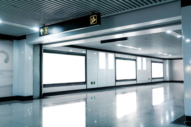 istock Blank billboards in modern city subway stations. 950768424