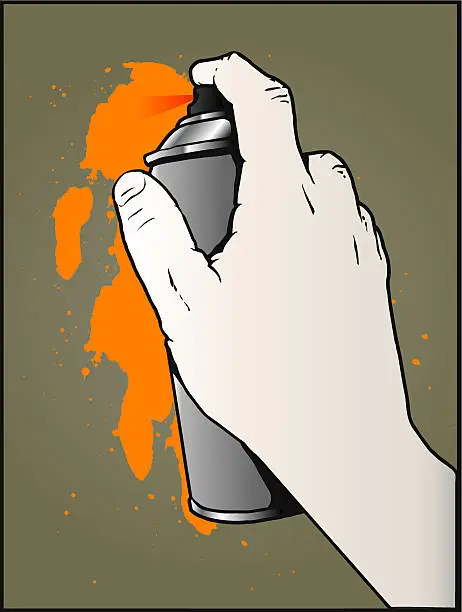 Vector illustration of graffiti spray