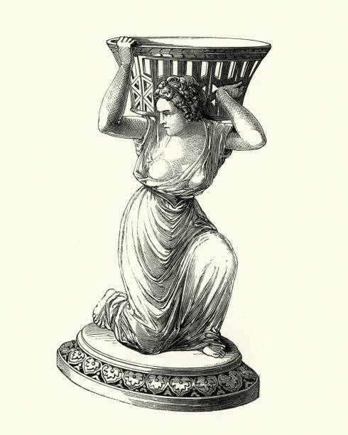 istock Victorian decor, Statue of awoman holding a basket 950783432