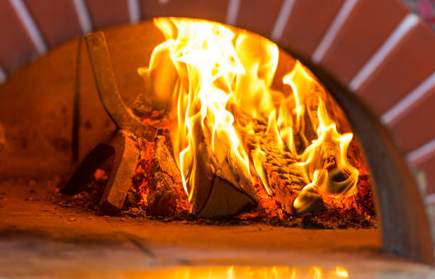 istock Italian Stove for cooking Pizza Stove with Fire 950787832