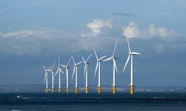 바람 농장 - wind turbine wind turbine yorkshire 뉴스 사진 이미지