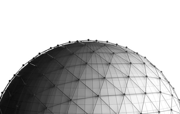 istock Sphere. Architecture facade design isolated on white background, 3d illustration. 950791344