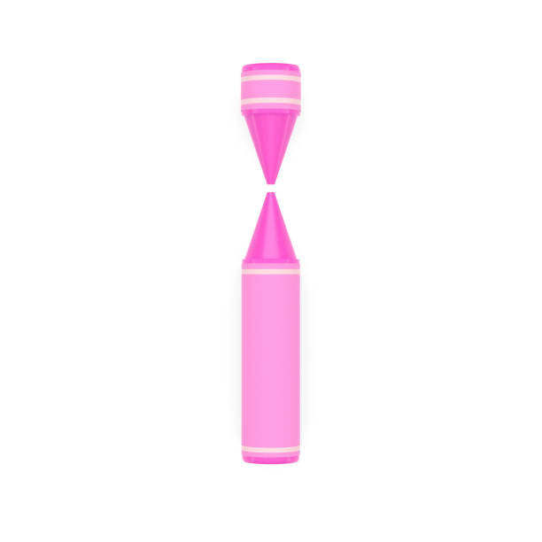 istock Pink wax crayon capital letter I on white background 950791438