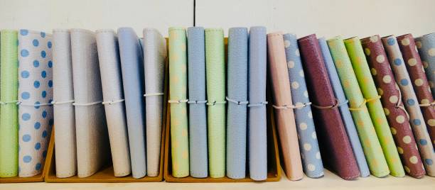 istock Colorful leather books in a row 950791656