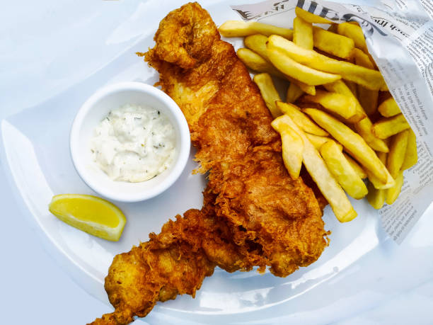 istock British Traditional fish and chips and tartar sauce 950791794