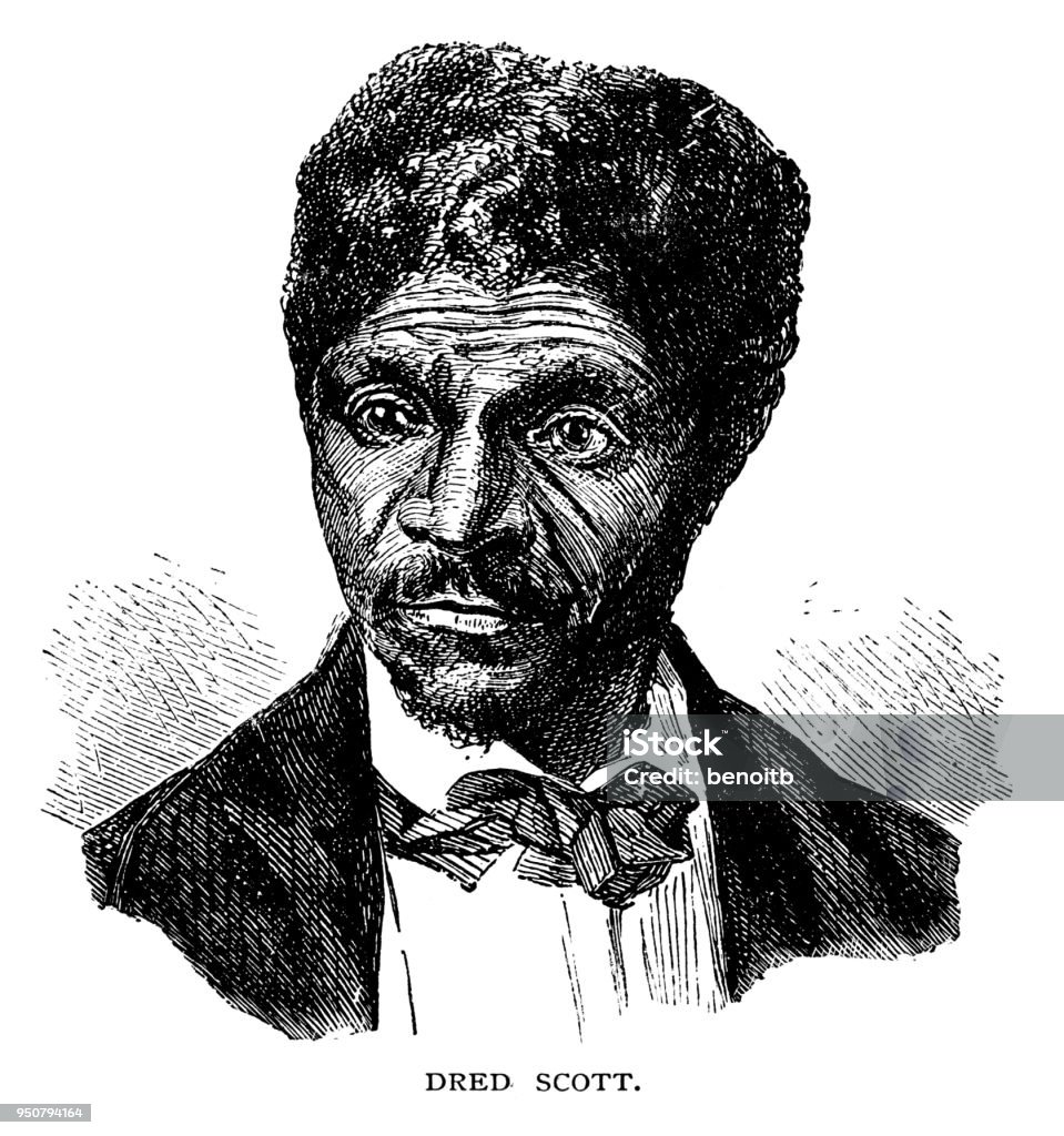 Dred Scott Dred Scott - Scanned 1887 Engraving Dred Scott stock illustration