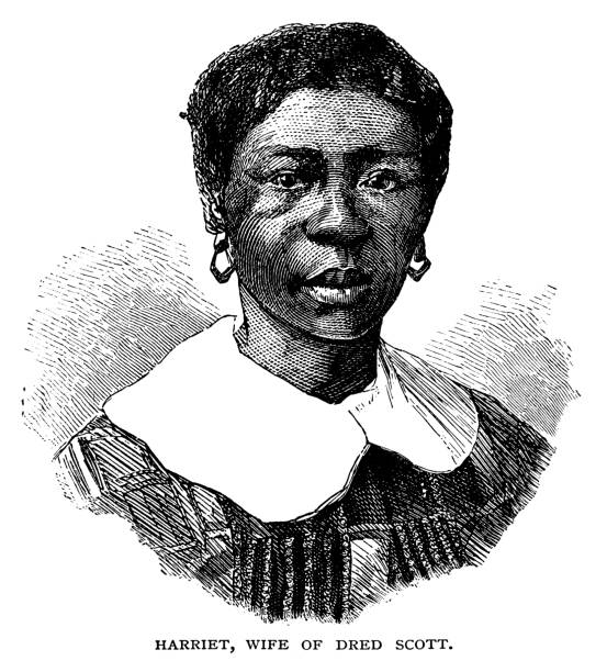 ilustrações, clipart, desenhos animados e ícones de robinson de harriet scott - women history engraving engraved image