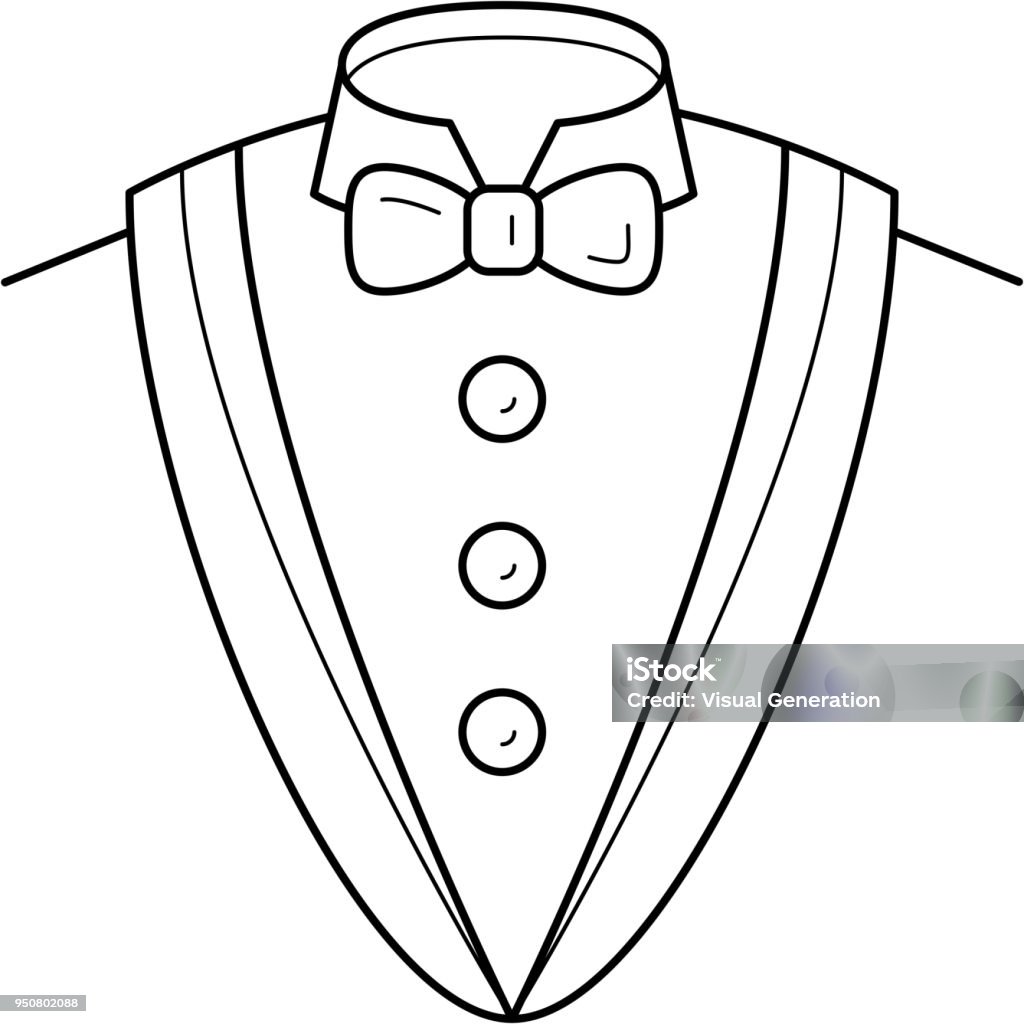 Smoking suit vector line icon Smoking suit vector line icon isolated on white background. Tuxedo line icon for infographic, website or app. Beauty stock vector