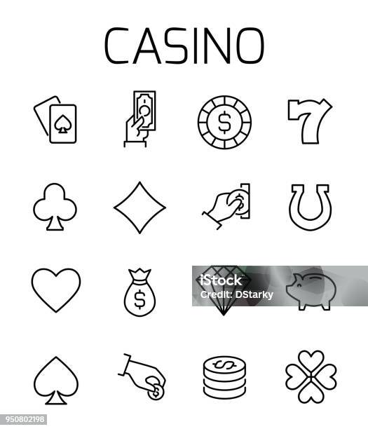 Casino Related Vector Icon Set Stock Illustration - Download Image Now - Casino, 30-39 Years, Ace