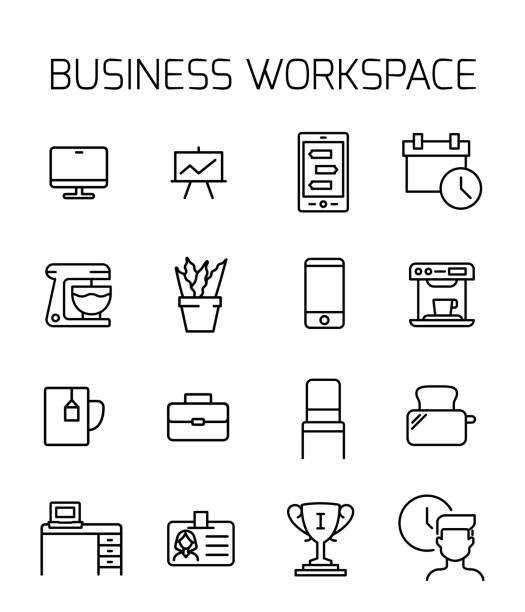 business-arbeitsbereich im zusammenhang mit vektor-icon-set. - caste system stock-grafiken, -clipart, -cartoons und -symbole