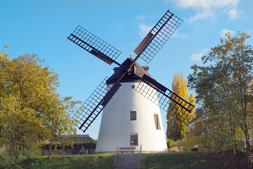 Austria, old windmill in Podersdorf