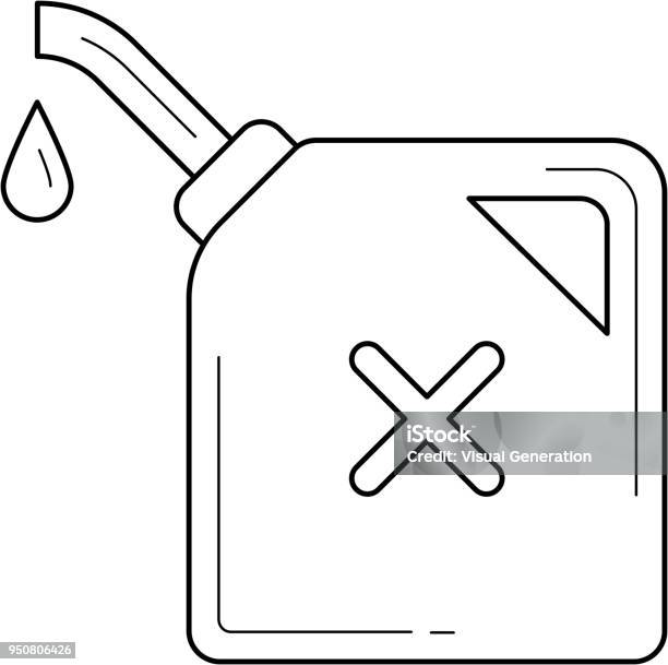 Oil Can Vector Line Icon Stock Illustration - Download Image Now