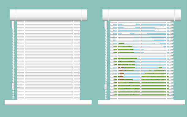 Detailed window set isolated vector illustration. Architectural details, window treatments, interior elements. Cartoon curtains, jalousie, drapery, blinds collection in flat style. Window icon set Detailed window set isolated vector illustration. Architectural details, window treatments, interior elements. Cartoon curtains, jalousie, drapery, blinds collection in flat style. Window icon set. Blinds stock illustrations