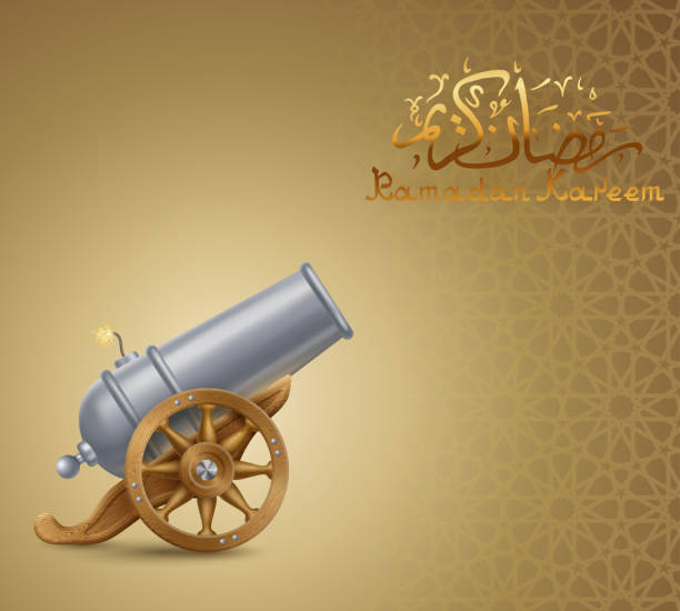 ramadan tło z armaty - arsenal stock illustrations