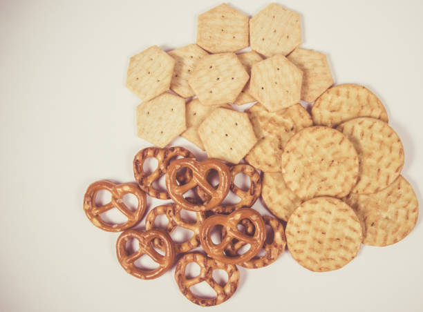 istock Mix of snacks : pretzels, crackers, cookies. 950827322