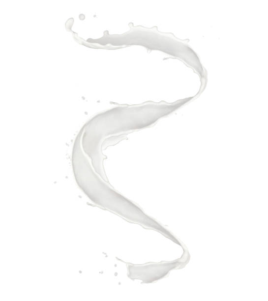 istock Abstract splash of milk isolated on white background 950830592