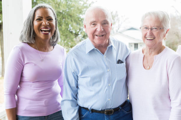 istock Cheerful senior friends enjoying time together 950832374