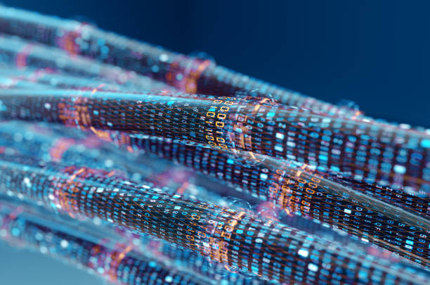 istock Concept image of cables and connections for data transfer in the digital world.3d rendering. 950840972