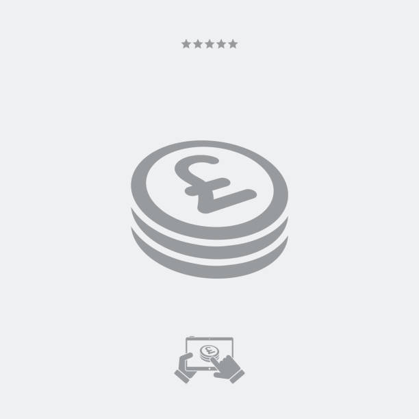 Pile of Sterling coins Flat and isolated vector eps illustration with minimal and modern design impulse shopping stock illustrations