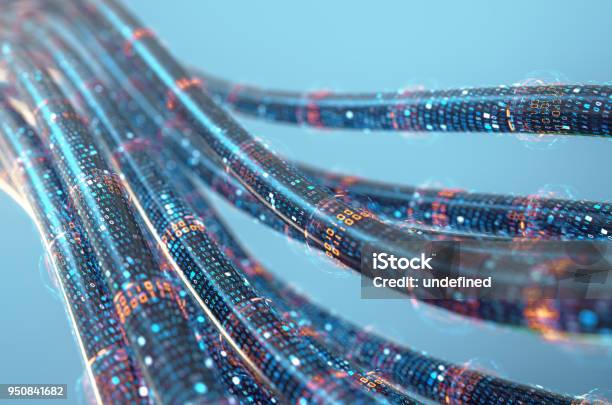 Concept Image Of Cables And Connections For Data Transfer In The Digital World3d Rendering Stock Photo - Download Image Now
