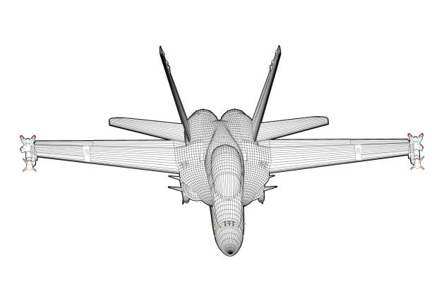 istock Military Plane 3D blueprint - isolated 950842056