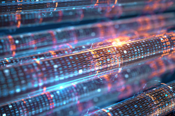 istock Concept image of cables and connections for data transfer in the digital world.3d rendering. 950848076