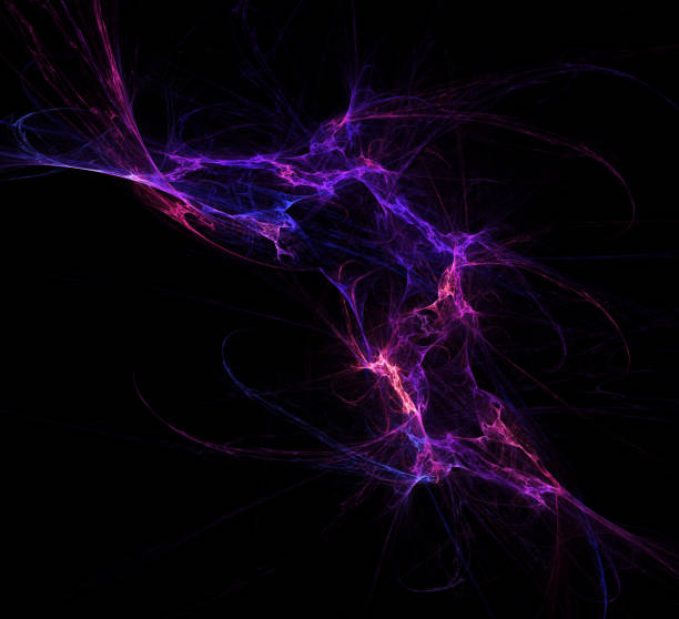istock Fractal abstract like purple plasma on black. 950854548