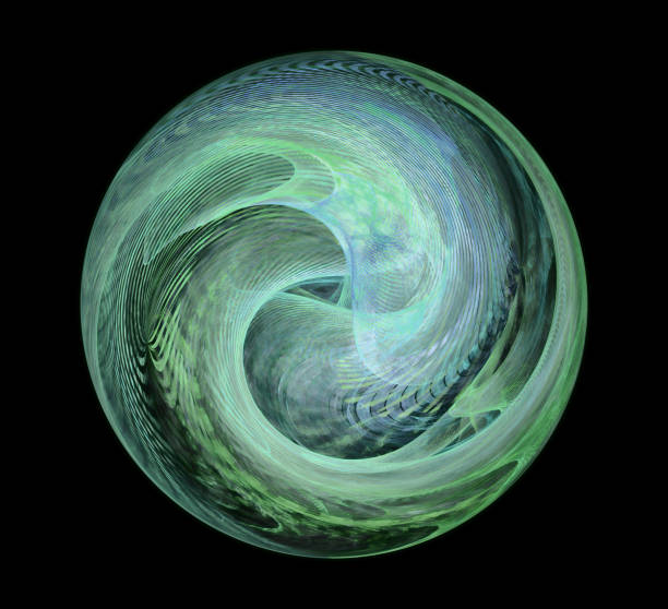 istock Fractal marble, beautiful detail. Isolated on black. 950854556