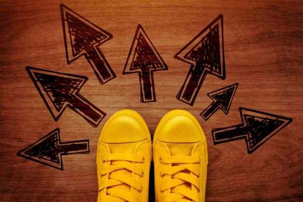 Concept of taking the right decision for the future