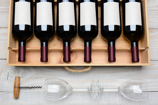 istock Case of Wine with Glasses 950861002