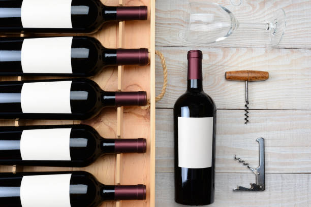istock Wine Bottle Case and Wineglass 950861188