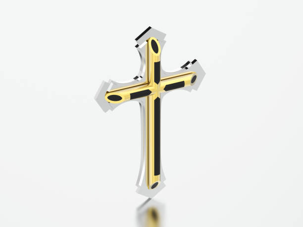 istock 3D illustration different metal decorative enamel diamond cross pendant 950861754