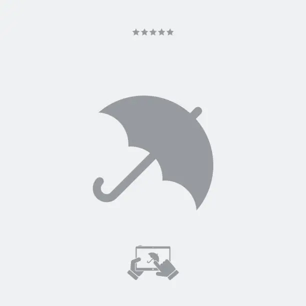 Vector illustration of Umbrella oblique