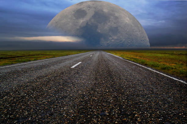 istock beautiful road going into space to the moon 950866898